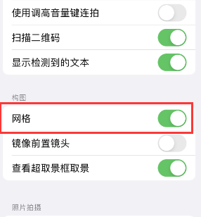 醴陵苹果手机维修网点分享iPhone如何开启九宫格构图功能 